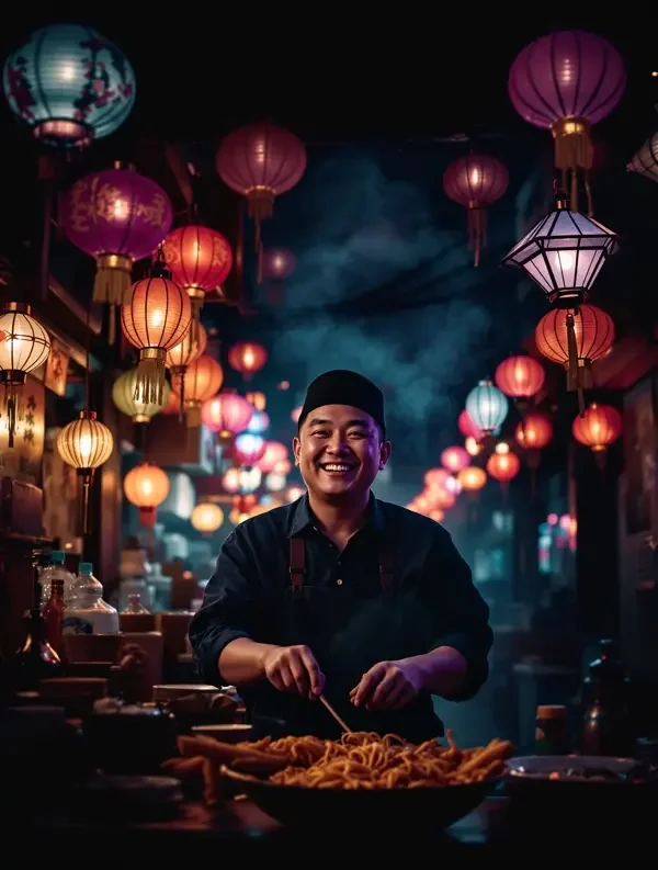 夜市摊上的月光短剧海报，热播剧场正在更新